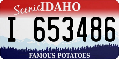 ID license plate I653486