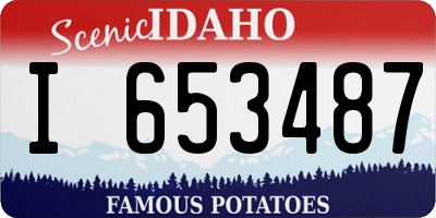ID license plate I653487
