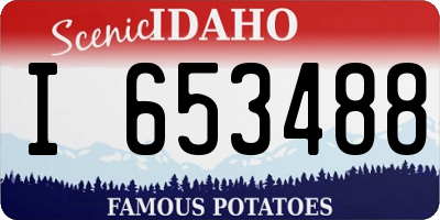 ID license plate I653488