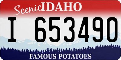 ID license plate I653490