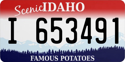 ID license plate I653491