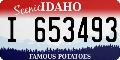 ID license plate I653493