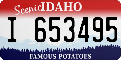 ID license plate I653495