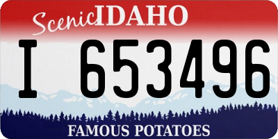 ID license plate I653496