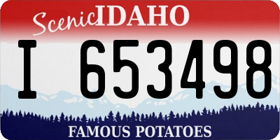 ID license plate I653498