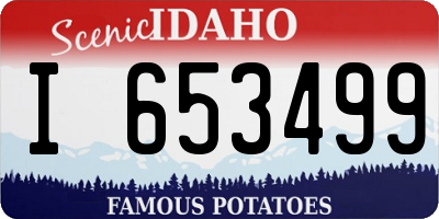 ID license plate I653499