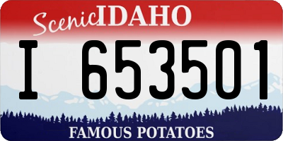 ID license plate I653501