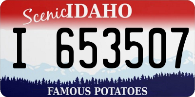ID license plate I653507