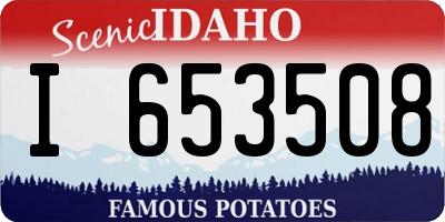 ID license plate I653508