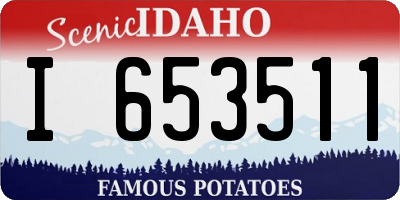 ID license plate I653511