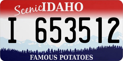 ID license plate I653512