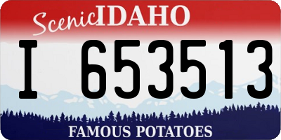 ID license plate I653513