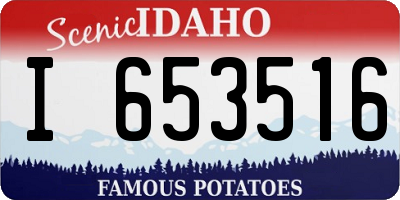 ID license plate I653516