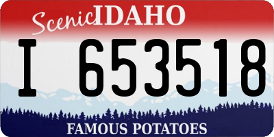 ID license plate I653518