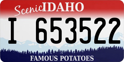 ID license plate I653522