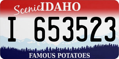 ID license plate I653523