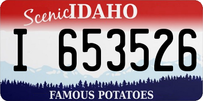 ID license plate I653526