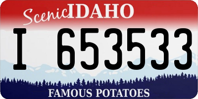 ID license plate I653533