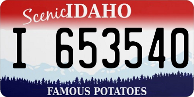 ID license plate I653540
