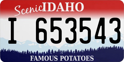 ID license plate I653543