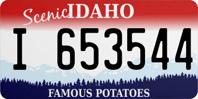 ID license plate I653544