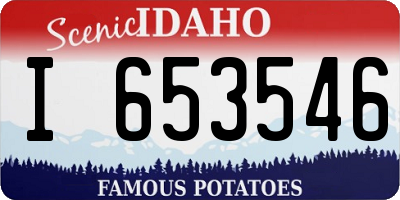 ID license plate I653546