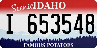 ID license plate I653548