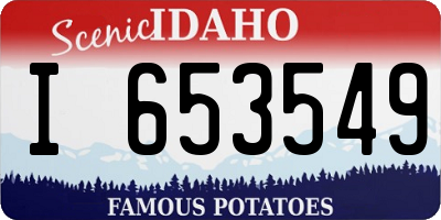 ID license plate I653549