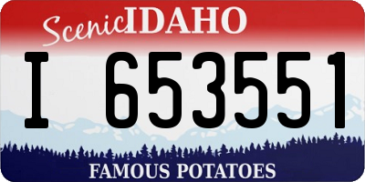 ID license plate I653551