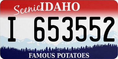 ID license plate I653552