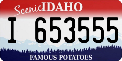 ID license plate I653555