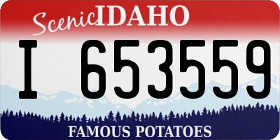 ID license plate I653559