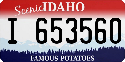 ID license plate I653560
