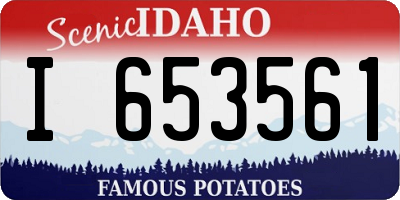ID license plate I653561