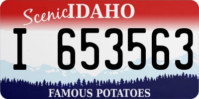 ID license plate I653563
