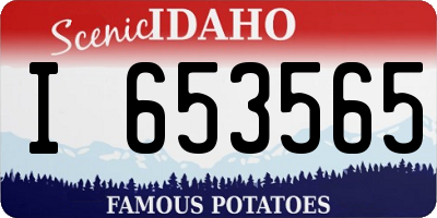 ID license plate I653565