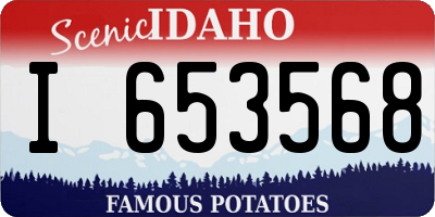 ID license plate I653568