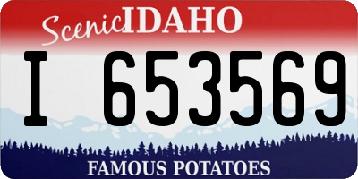 ID license plate I653569