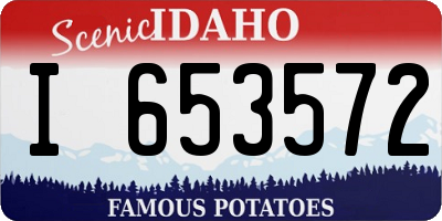 ID license plate I653572