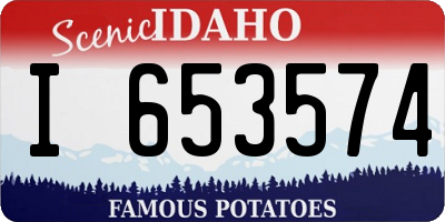 ID license plate I653574
