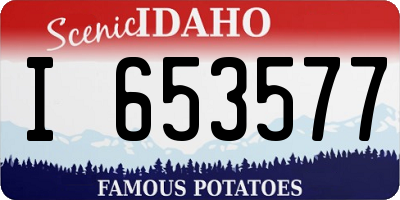 ID license plate I653577