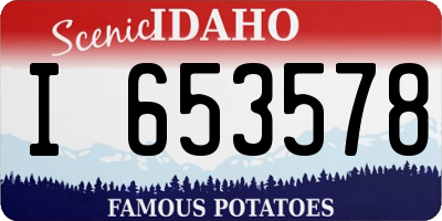 ID license plate I653578