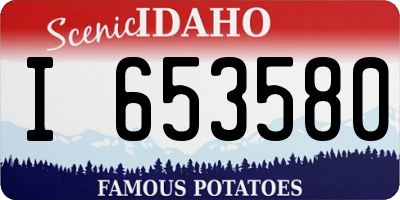 ID license plate I653580