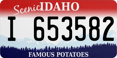 ID license plate I653582