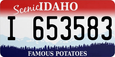 ID license plate I653583