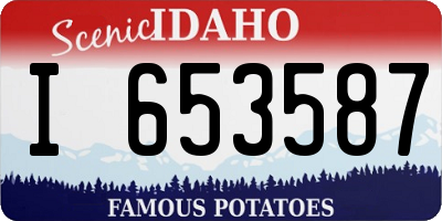 ID license plate I653587