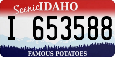 ID license plate I653588