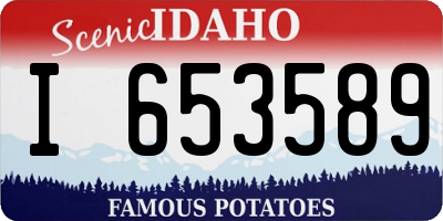 ID license plate I653589
