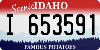 ID license plate I653591