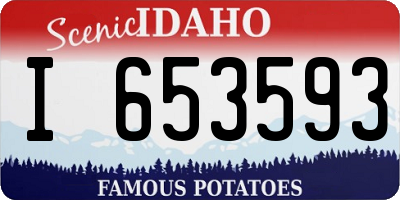 ID license plate I653593